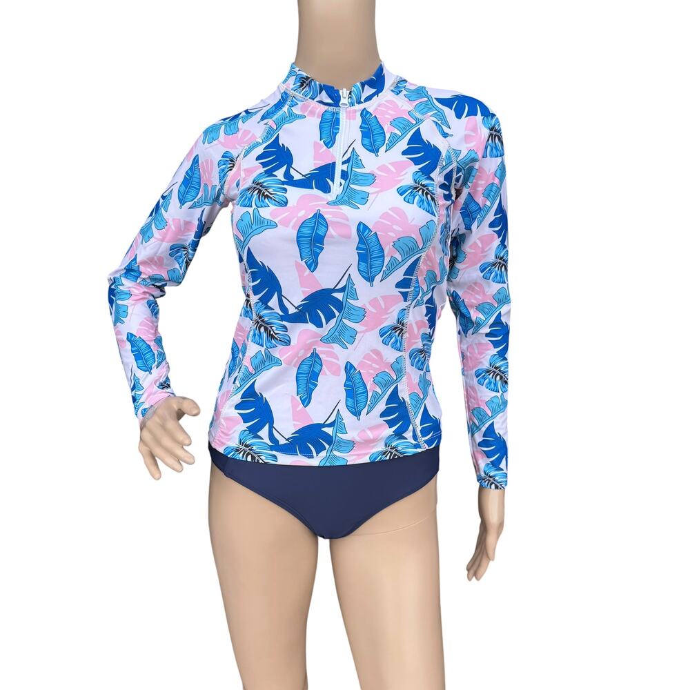 hekini NWT Rash Guard Bikini Set UPF 50+ Small